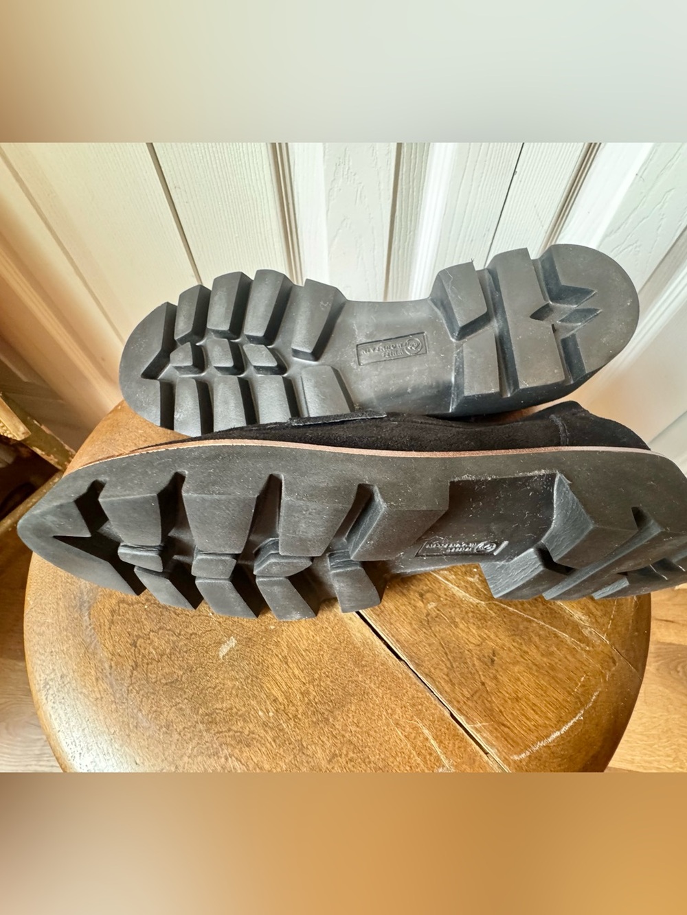 White Mountain Black Suede Slip-On Loafers - Picture 4 of 5